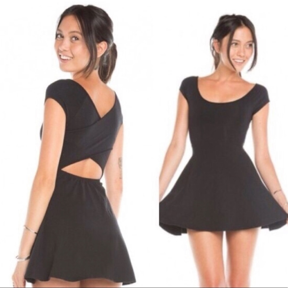 Brandy Melville black crossback dress in size S